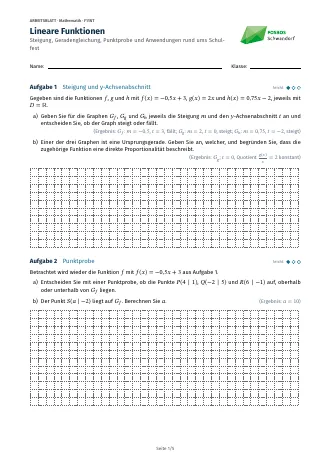 Vorschau: Übung lineare Funktionen Nr. 79